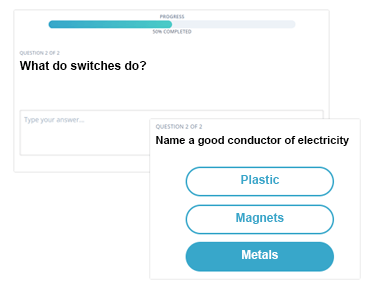 Free Text or Multiple Choice answers